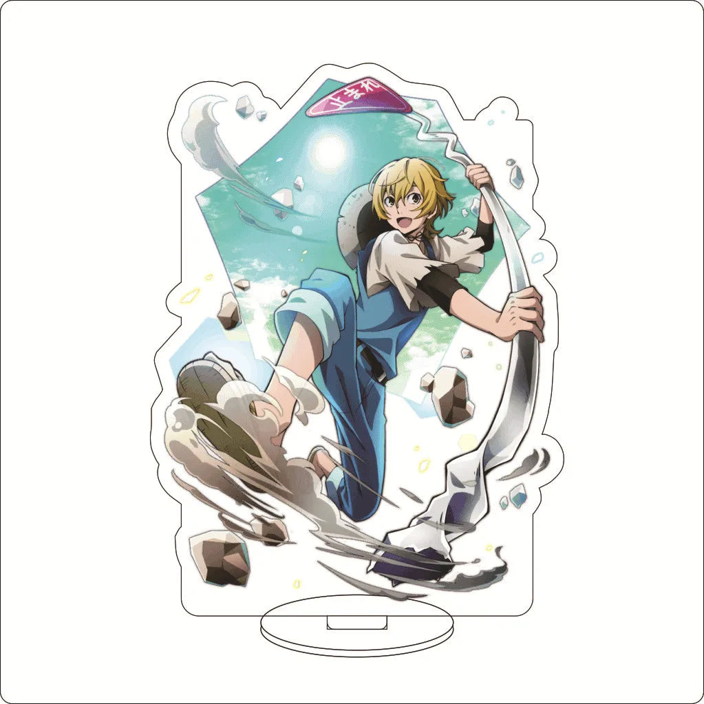16CM Anime ‌Bungo Stray Dogs Nakajima Atsushi Dazai Osamu Kunikida Doppo Edogawa Ranpo Cos Acrylic Figure Stand Ornaments Gifts