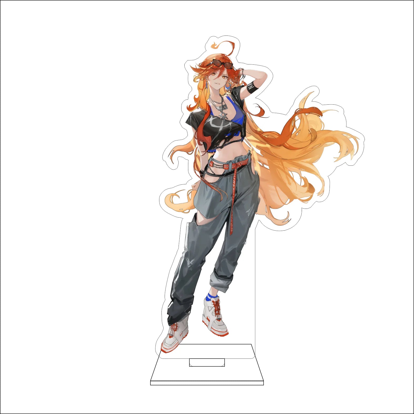 16CM Anime Genshin Impact Cosplay Acrylic Figure Stand Plate Mavuika Ornaments Gifts