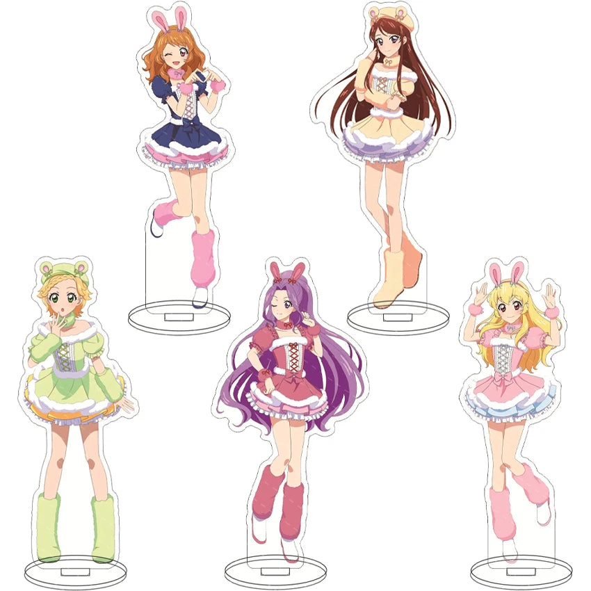 16CM Anime Figure Aikatsu!‌ Hoshimiya Ichigo Kiriya Aoi Shibuki Ran Kanzaki Mizuki Oozora Akari Cos Acrylic Stand Ornaments Gift