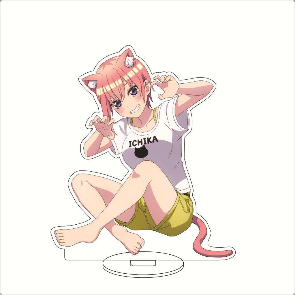 16CM Anime The Quintessential Quintuplets Nakano Nino Nakano Yotsuba Nakano Miku Nakano Ichika Cos Acrylic Figure Stand Ornament