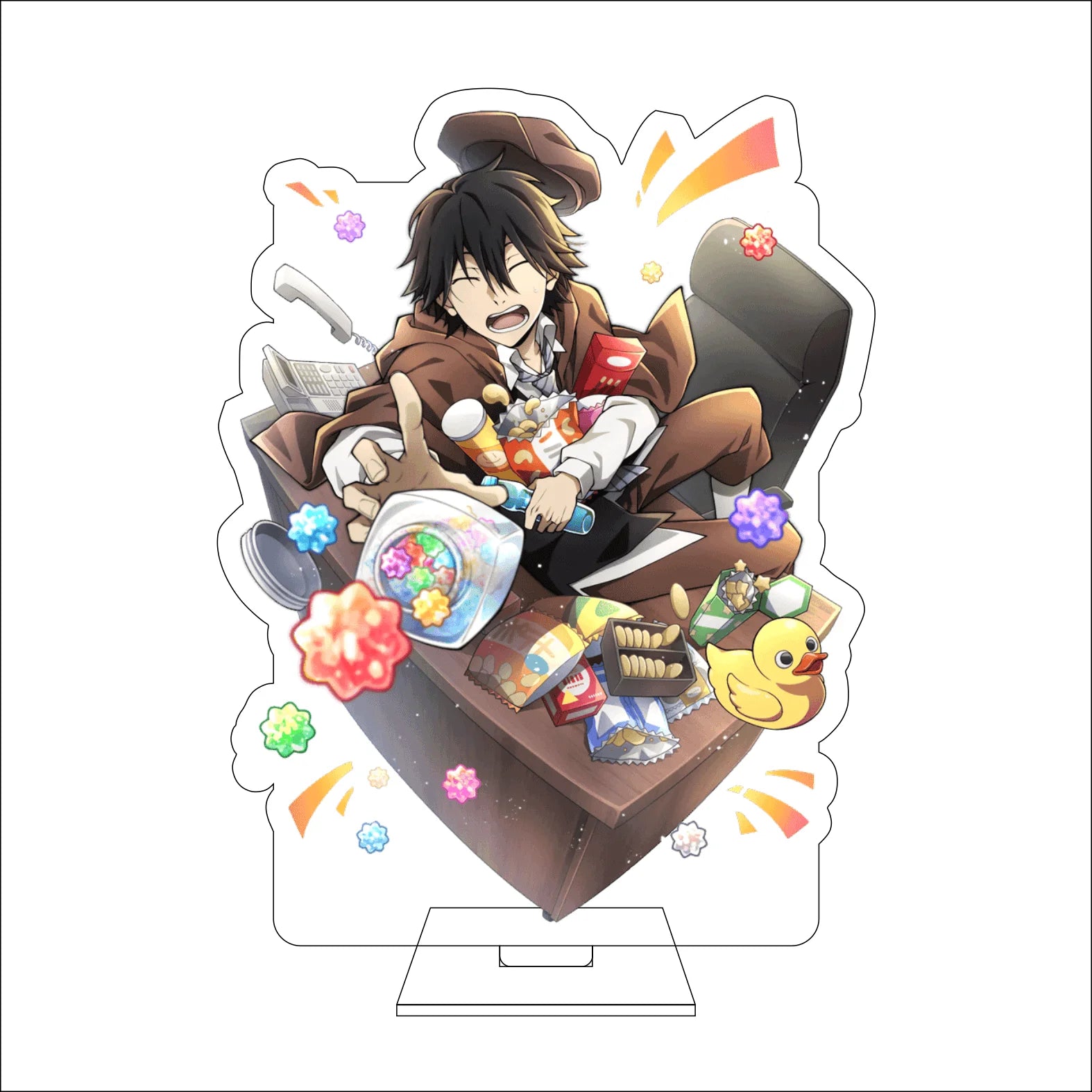 16CM Anime Bungo Stray Dogs Cosplay Acrylic Figure Stand Plate Ryunosuke Akutagawa Nakahara Chuuya Ornaments Gifts