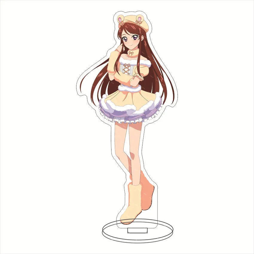 16CM Anime Figure Aikatsu!‌ Hoshimiya Ichigo Kiriya Aoi Shibuki Ran Kanzaki Mizuki Oozora Akari Cos Acrylic Stand Ornaments Gift