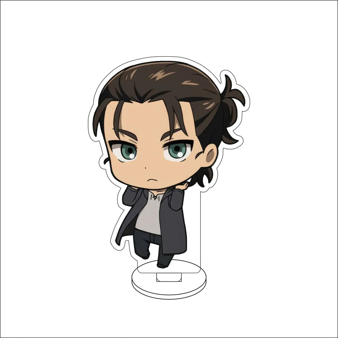 10CM Anime Attack on Titan Eren Jaeger Hange Zoë Mikasa Ackerman Armin Arlert Cos Acrylic Figure Stand Cute Gifts Ornaments