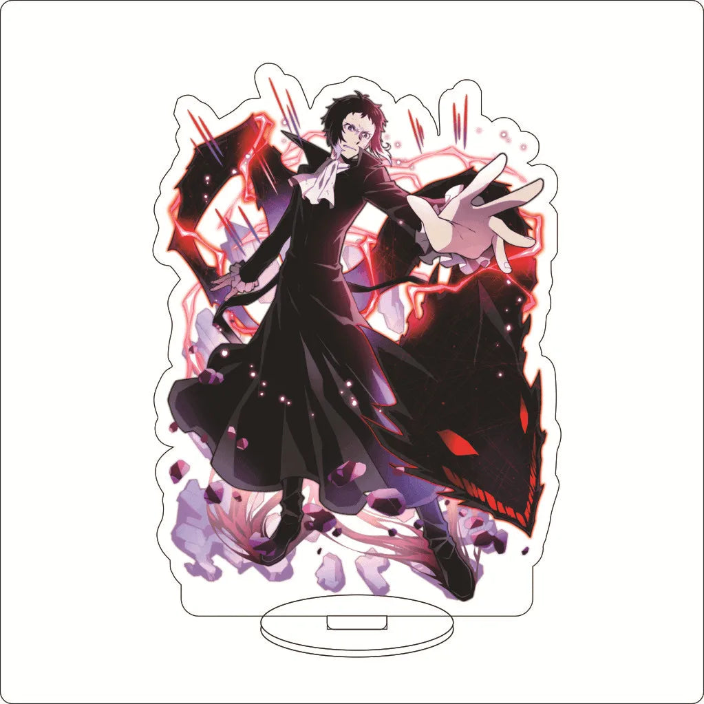 16CM Anime ‌Bungo Stray Dogs Nakajima Atsushi Dazai Osamu Kunikida Doppo Edogawa Ranpo Cos Acrylic Figure Stand Ornaments Gifts