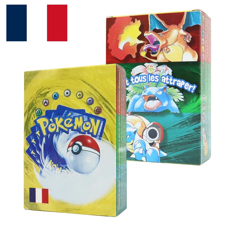 151Pcs 1996 first generation Pokémon card Charizard Pikachu Mewtwo Blastoise Collecting card toys English version French version