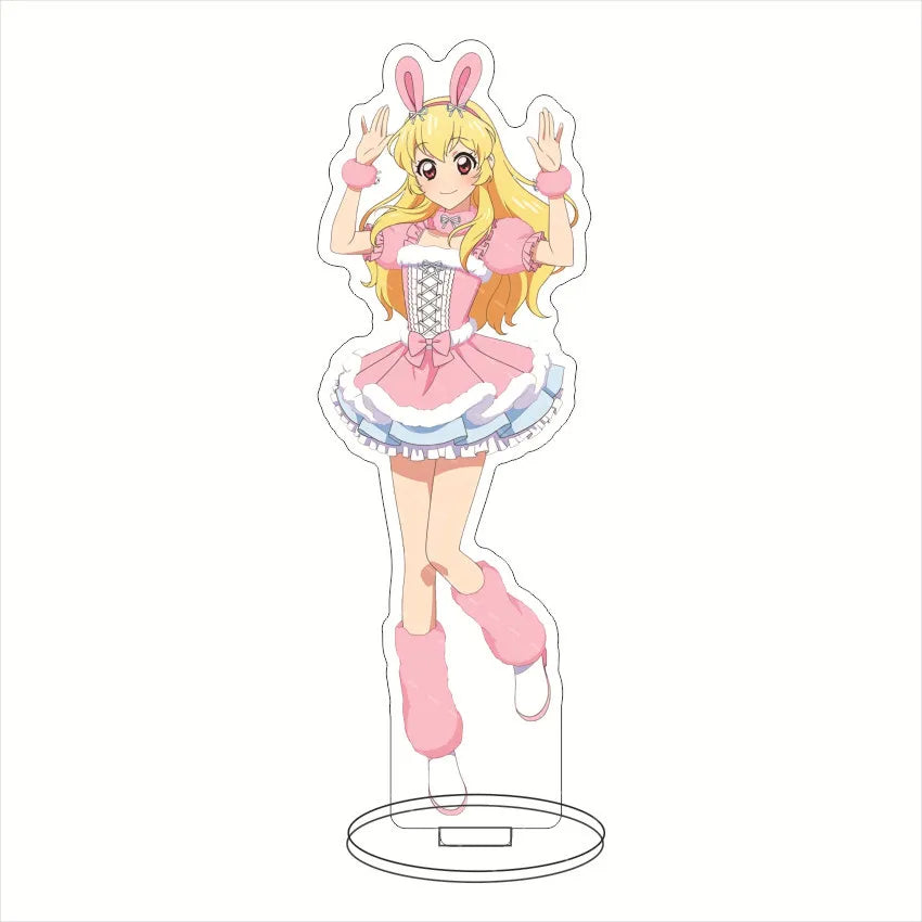 16CM Anime Figure Aikatsu!‌ Hoshimiya Ichigo Kiriya Aoi Shibuki Ran Kanzaki Mizuki Oozora Akari Cos Acrylic Stand Ornaments Gift