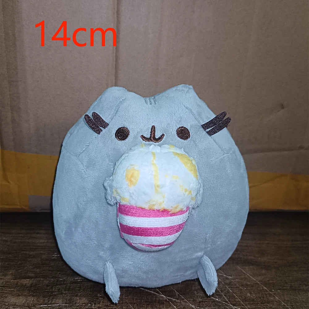 Simulated Cat Doll Plush Toy Anime Cat Soft Home Decoration Tabletop Bedroom Decoration Kids Toy Series Accessories Gifts/