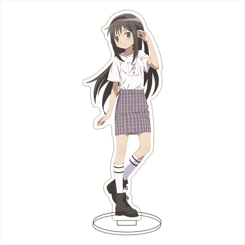 16CM Anime Figure Puella Magi Madoka Magica Kaname Madoka Sakura Kyouko Akemi Homura Cos Acrylic Stand Ornaments Cute Gifts