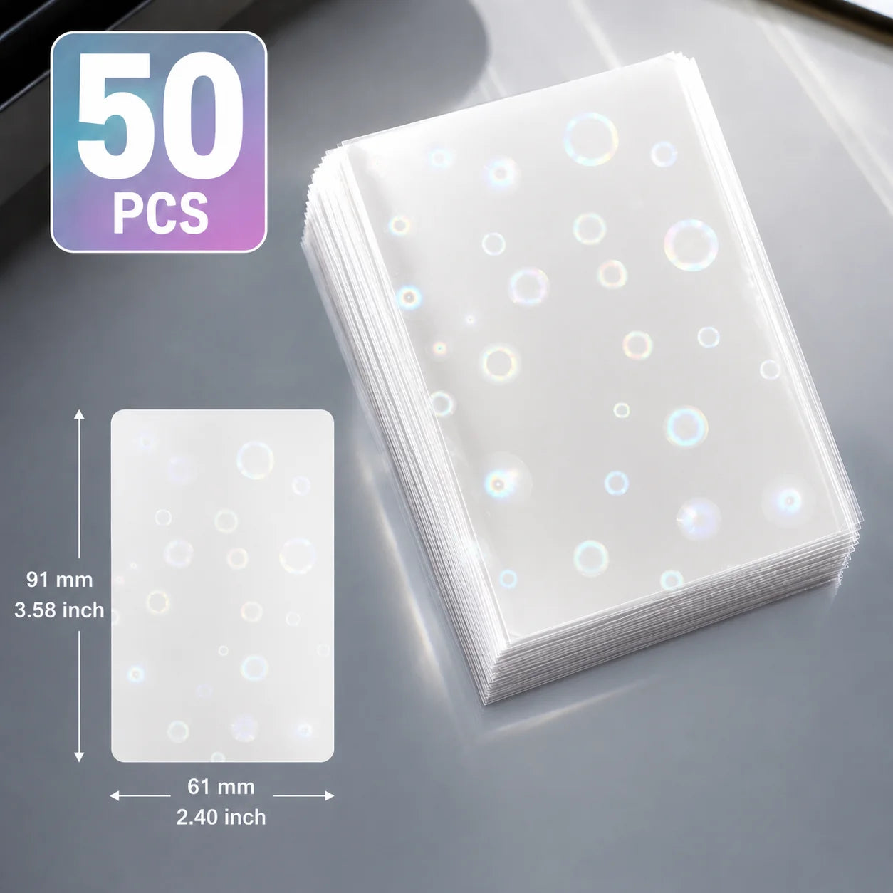 Sharkbang 50pcs/Lot Holo Card Sleeves 61x91mm 20C Macaron Color Kpop Holder For Postcards Films Game Cards Photocard Protector