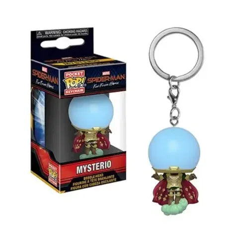 FUNKO POP The Avengers Marvels Iron Man Rocket Spider-man Hulk Loki Thor Captain America Panther Pocket Keychain Model Toys Gift