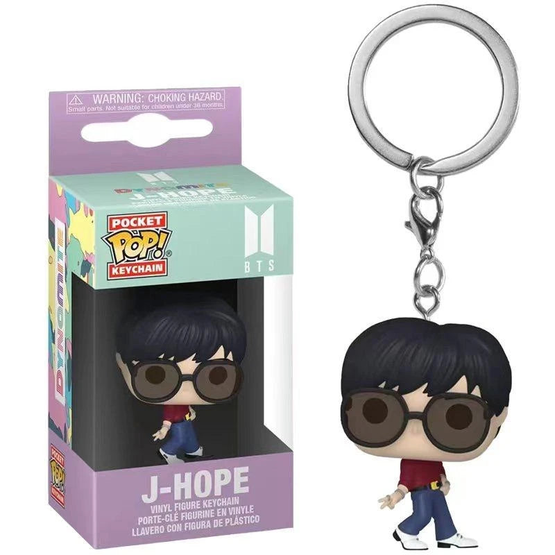 Funko POP Pocket Keychain Toy Men's Team RM SUGA JUNG KOOK JIMIN Jin V J-HOPE Pocket Pop Keychain Vinyl Figure Collection Toys