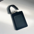 New Pu Black card holder album storage Key ring pendant Korean Kpop Card Sleeve with Protective Film Idol Photo Game Card Cover