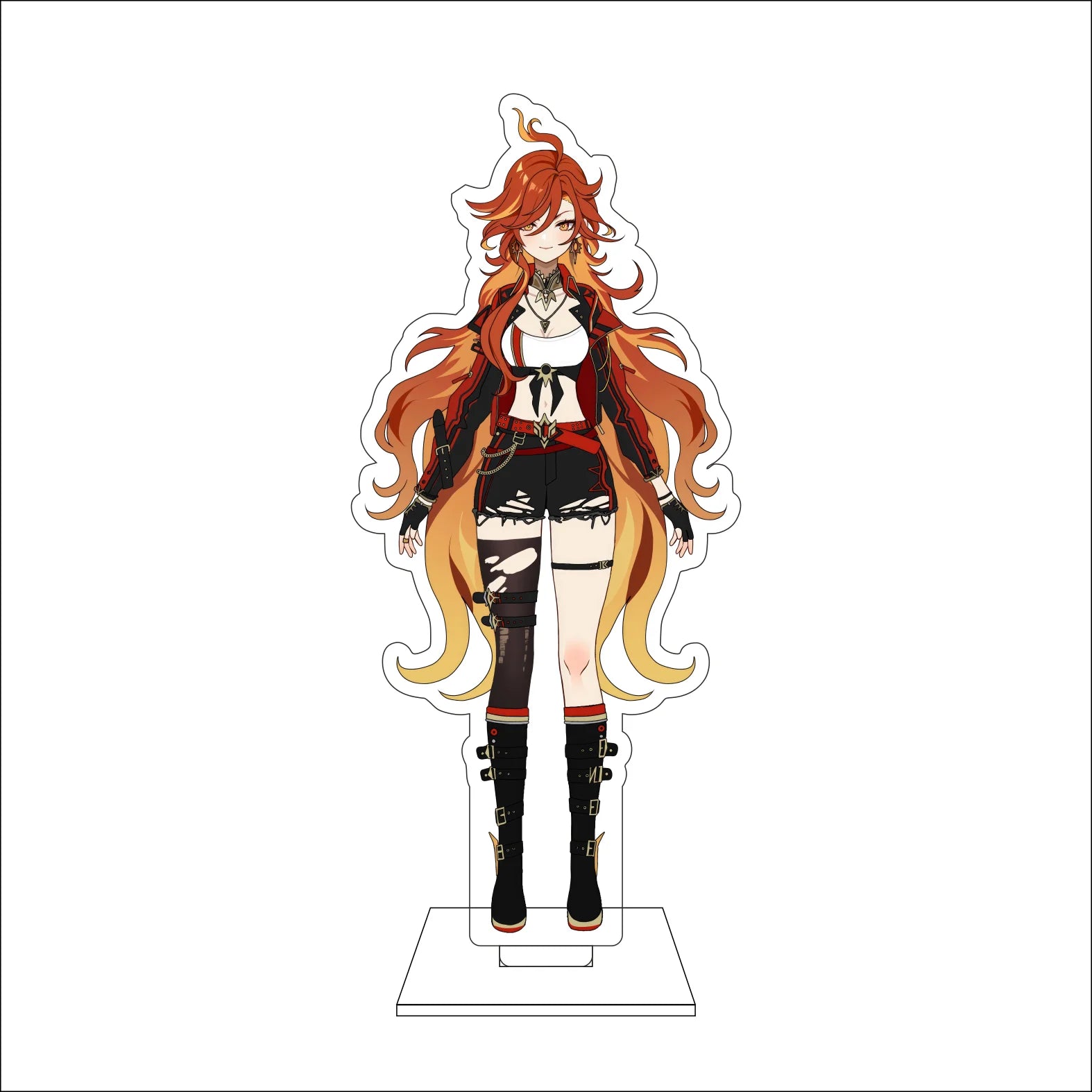 16CM Anime Genshin Impact Cosplay Acrylic Figure Stand Plate Mavuika Ornaments Gifts