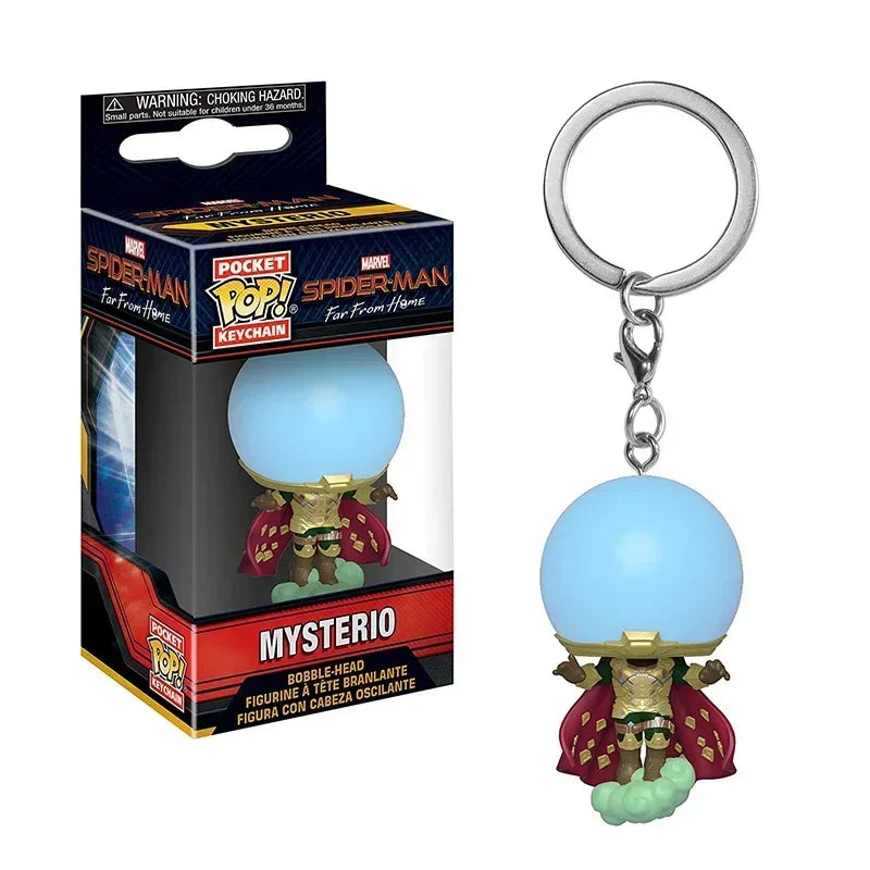 NEW FUNKO POP Spider-Man Spider-GWEN GREEN GOBLIN ZOMBIE HUNTER SPIDEY Peter Parker Mysterio Keychain Vinyl Figure Toys