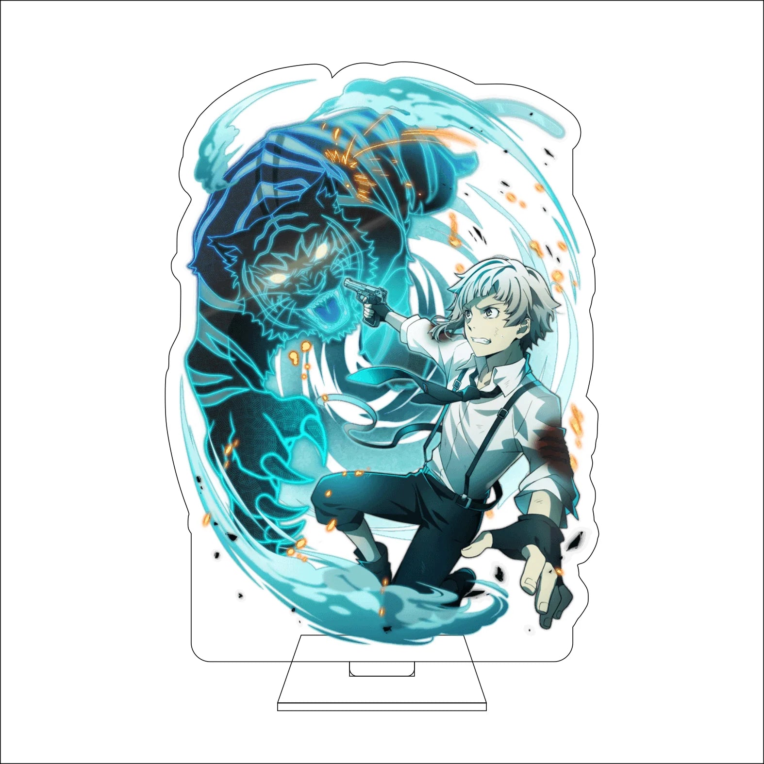 16CM Anime Bungo Stray Dogs Cosplay Acrylic Figure Stand Plate Ryunosuke Akutagawa Nakahara Chuuya Ornaments Gifts