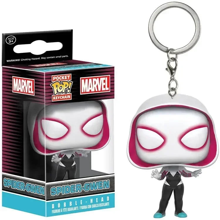 FUNKO POP Spider-Man the Spot Spider-GWEN GREEN GOBLIN ZOMBIE HUNTER SPIDEY Peter Parker Mysterio Keychain Vinyl Figure Toys