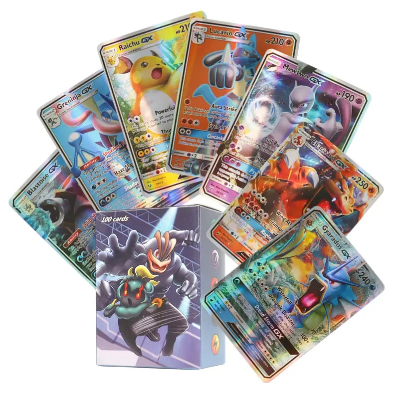 60/100Pcs English Pokemon Cards GX Tag Team Vmax EX Mega Shining Game Battle Carte Trading Collection Cards Toys Children Gifts