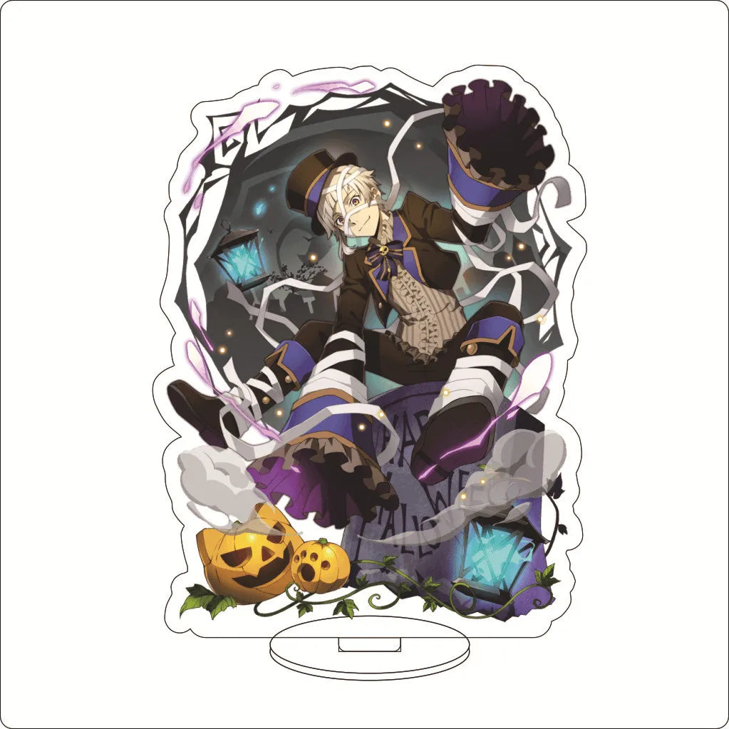 16CM Anime ‌Bungo Stray Dogs Nakajima Atsushi Dazai Osamu Kunikida Doppo Edogawa Ranpo Cos Acrylic Figure Stand Ornaments Gifts