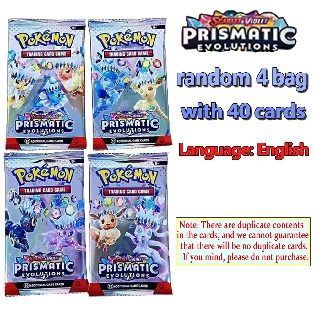 360Pcs Pokemon Card Prismatic Evolutions Scarlet Violet 151 Destined Rivals Black Bolt English Booster Battle Transaction Card