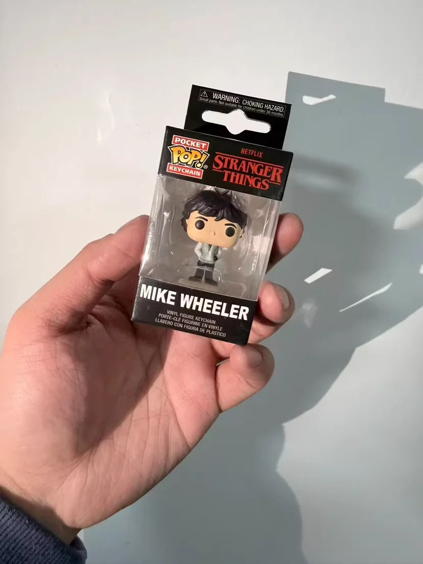 Hot Funko Pop WILL BYERS MIKE WHEELER ELEVEN Demogorgon DUSTIN Barb Keychain Figure Collectible Model Dolls Christmas Gift Toys