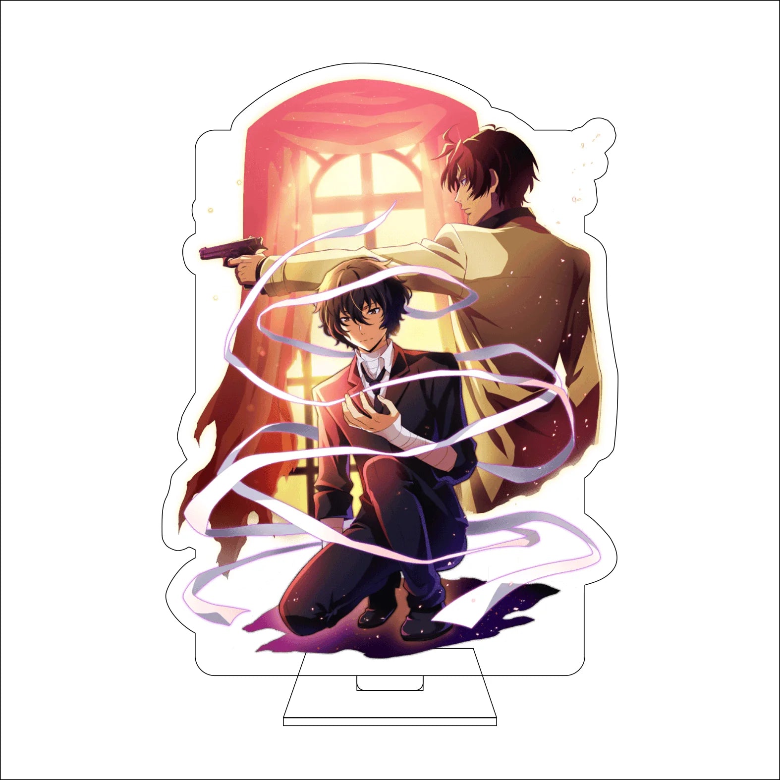 16CM Anime Bungo Stray Dogs Cosplay Acrylic Figure Stand Plate Ryunosuke Akutagawa Nakahara Chuuya Ornaments Gifts