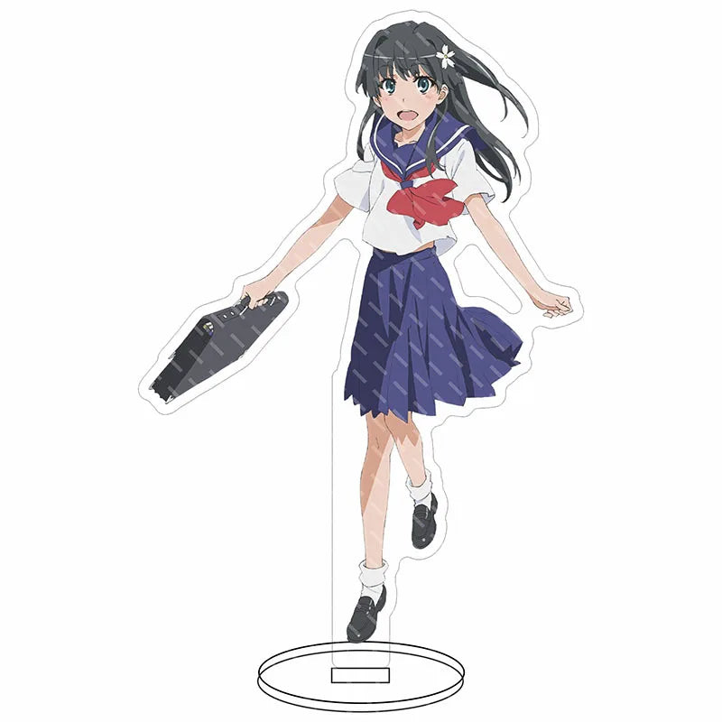 16CM Anime Figure A Certain Scientific Railgun‌ Misaka Mikoto Shirai Kuroko Uiharu Kazari Cos Acrylic Stand Ornaments Gifts