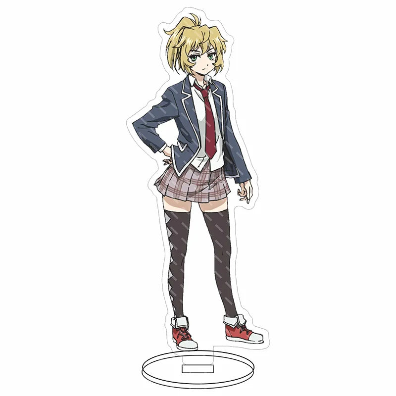 16CM Anime Figure High-Rise Invasion‌ Honjo Yuri Nise Mayuko Arasaki Kunoe Mayuko Nise Cos Acrylic Stand Ornaments Gifts