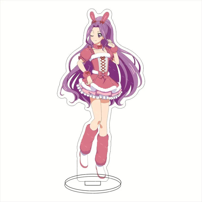 16CM Anime Figure Aikatsu!‌ Hoshimiya Ichigo Kiriya Aoi Shibuki Ran Kanzaki Mizuki Oozora Akari Cos Acrylic Stand Ornaments Gift