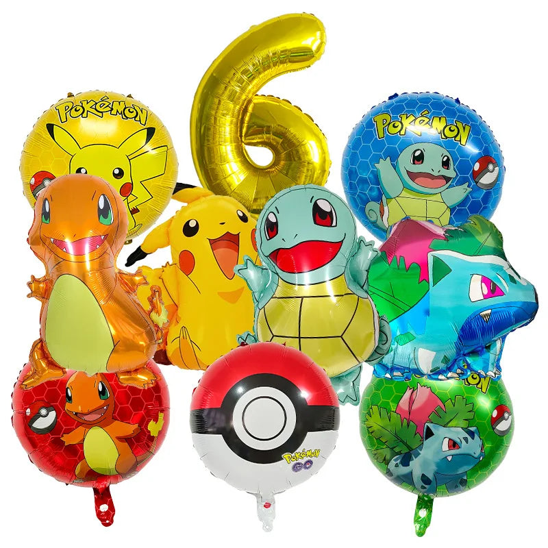 Giant PokeMons Theme Foil Balloons Birthday Party Decoration for Kids Birthday Party Gift Favors photo booth Baby Shower Balloon