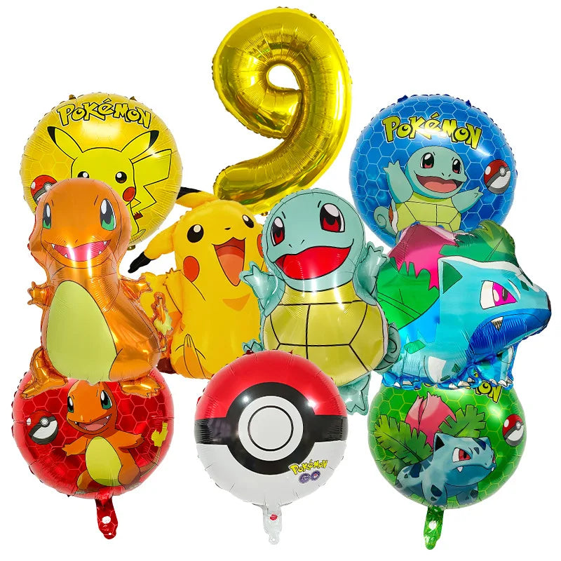 Giant PokeMons Theme Foil Balloons Birthday Party Decoration for Kids Birthday Party Gift Favors photo booth Baby Shower Balloon
