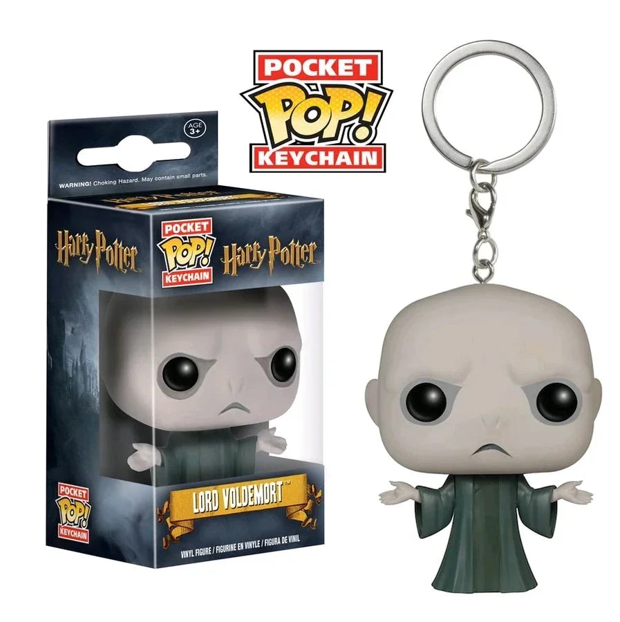 Funko POP Keychain Toy Hermione Granger Dobby Dumbledore Malfoy Ginny Ron Hedwig Snape Voldemort Luna Pocket Pop Key Ring Toy
