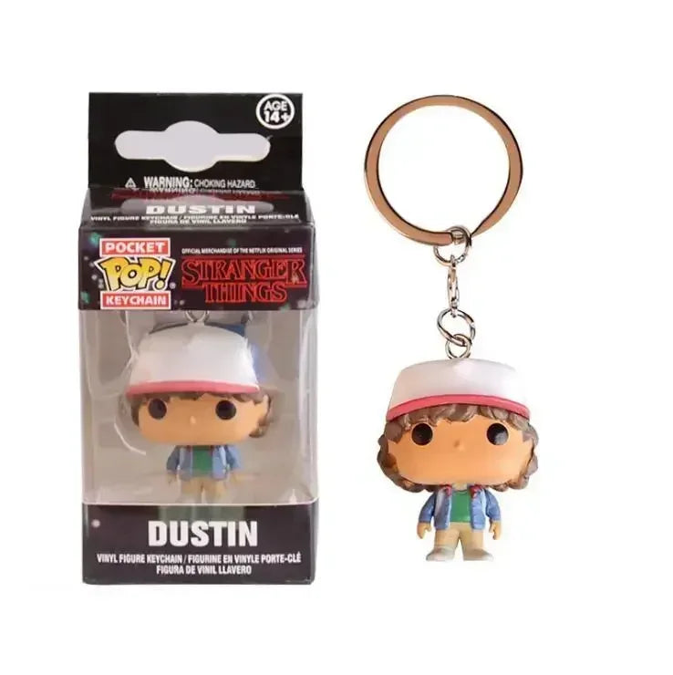 Hot Funko Pop WILL BYERS MIKE WHEELER ELEVEN Demogorgon DUSTIN Barb Keychain Figure Collectible Model Dolls Christmas Gift Toys