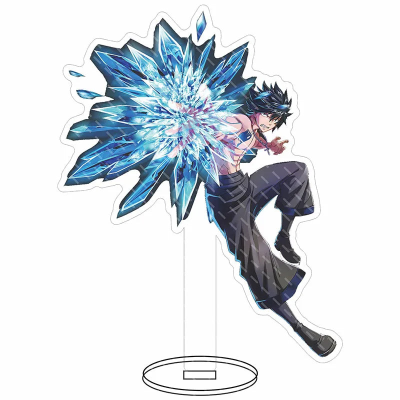 16CM Anime Figure FAIRY TAIL Natsu Dragneel Lucy Heartfilia Erza Scarlet Wendy Marvell Cos Acrylic Big Stand Ornaments Gifts
