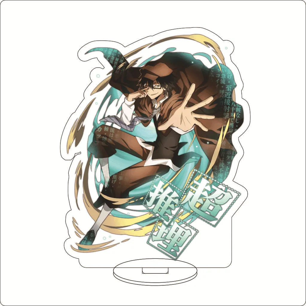 16CM Anime ‌Bungo Stray Dogs Nakajima Atsushi Dazai Osamu Kunikida Doppo Edogawa Ranpo Cos Acrylic Figure Stand Ornaments Gifts