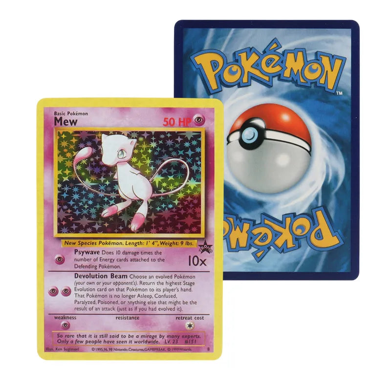 151Pcs 1996 first generation Pokémon card Charizard Pikachu Mewtwo Blastoise Collecting card toys English version French version