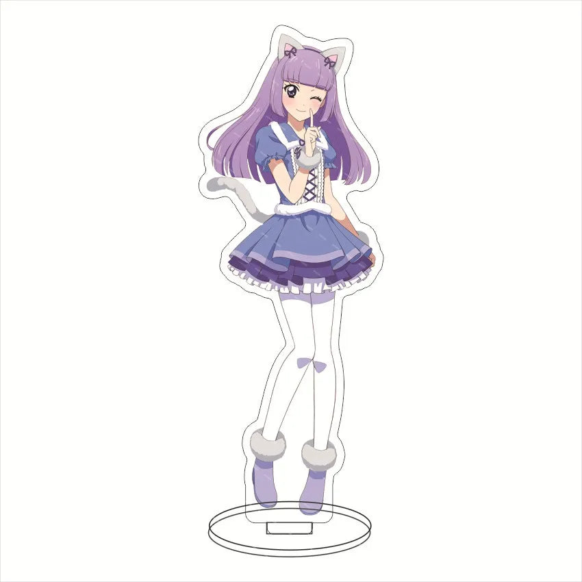 16CM Anime Figure Aikatsu!‌ Hoshimiya Ichigo Kiriya Aoi Shibuki Ran Kanzaki Mizuki Oozora Akari Cos Acrylic Stand Ornaments Gift