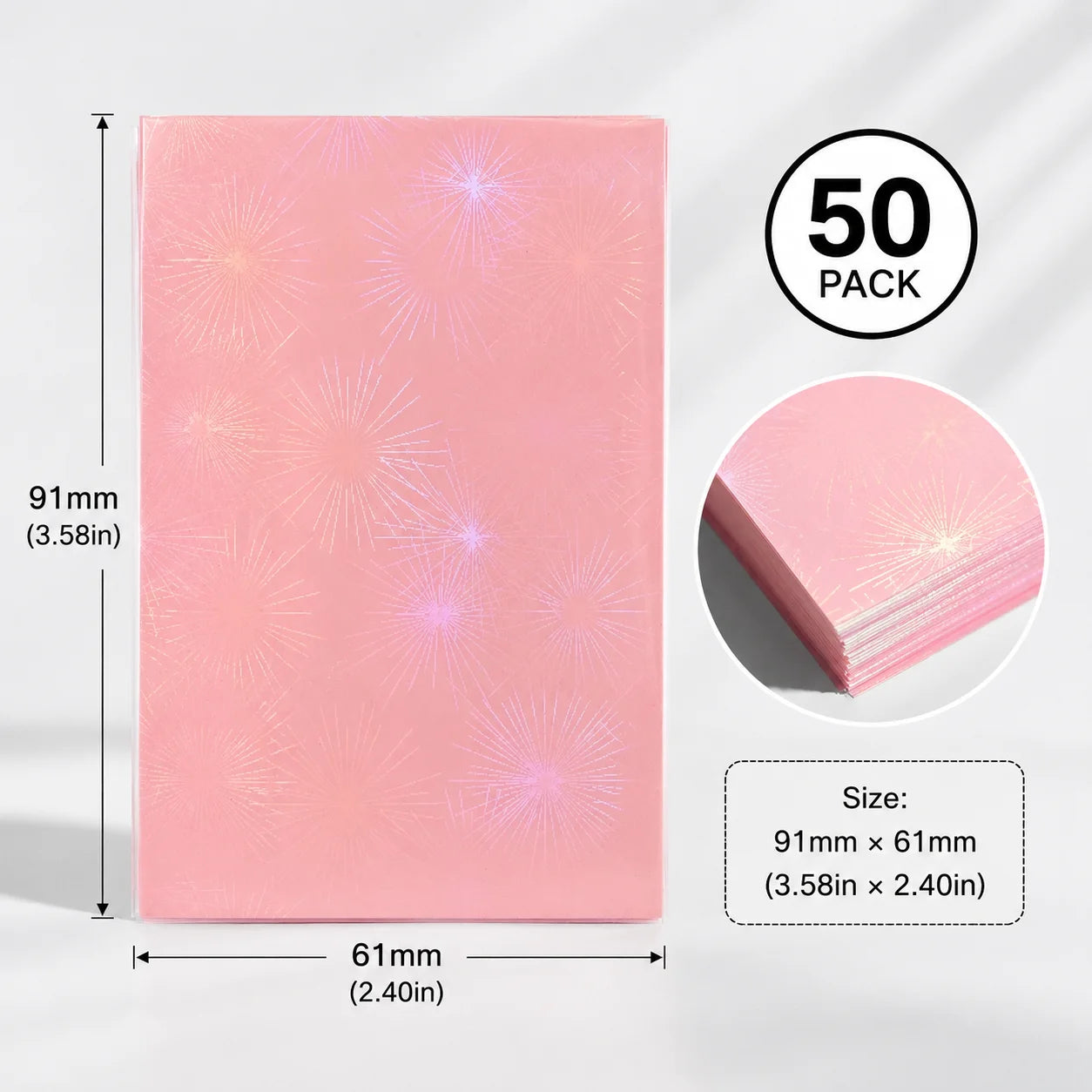 Sharkbang 50pcs/Lot Holo Card Sleeves 61x91mm 20C Macaron Color Kpop Holder For Postcards Films Game Cards Photocard Protector