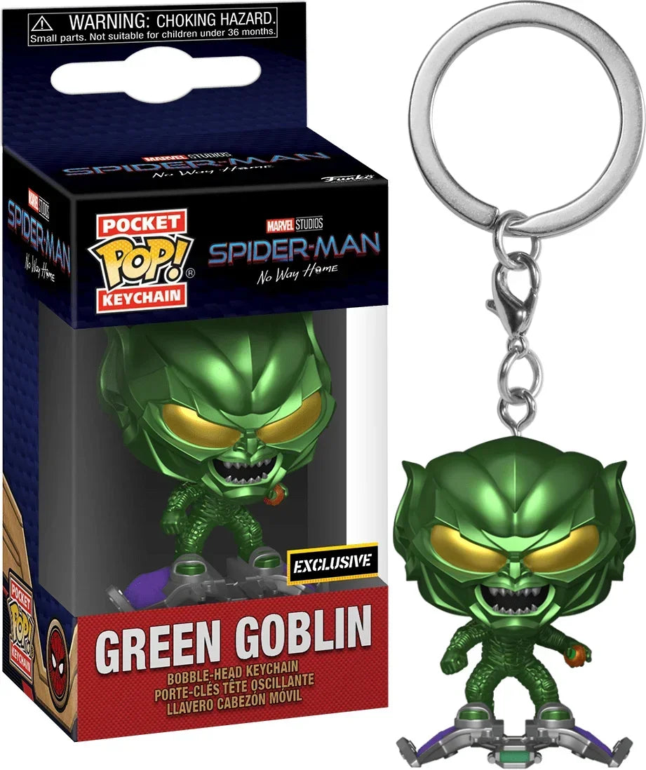 NEW FUNKO POP Spider-Man Spider-GWEN GREEN GOBLIN ZOMBIE HUNTER SPIDEY Peter Parker Mysterio Keychain Vinyl Figure Toys