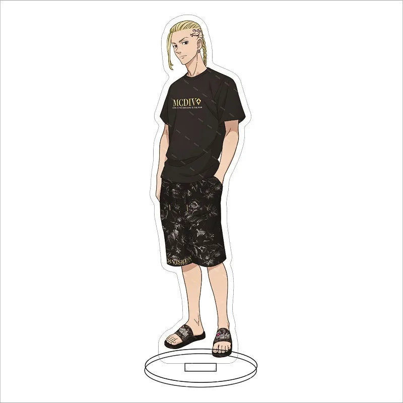 16CM Anime Figure ‌Tokyo Revengers Hanagaki Takemichi Matsuno Chifuyu Mikey‌ Basho Keisuke Cos Acrylic Stand Ornaments Gifts