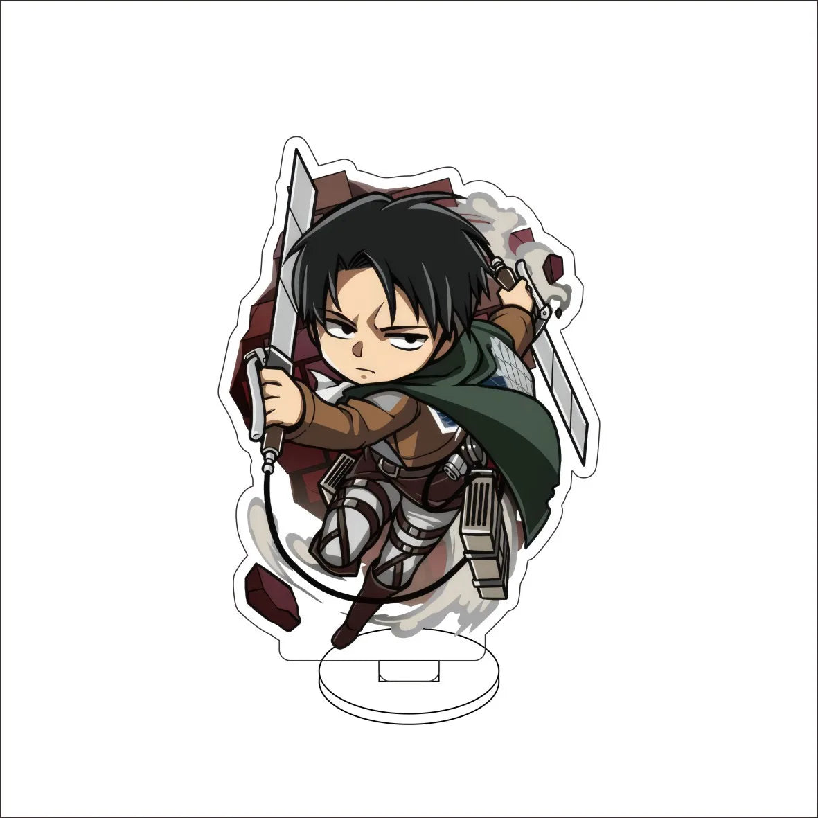10CM Anime Attack on Titan Eren Jaeger Hange Zoë Mikasa Ackerman Armin Arlert Cos Acrylic Figure Stand Cute Gifts Ornaments