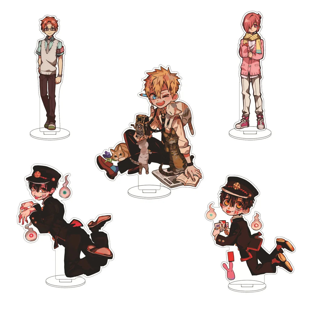 16CM Anime Toilet bound Hanako kun‌ Minamoto Kou Akane Aoi Nanamine Sakura Cos Acrylic Figure Stand Ornaments Chirstmas Gifts