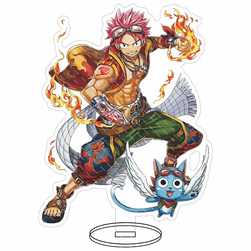 16CM Anime Figure FAIRY TAIL Natsu Dragneel Lucy Heartfilia Erza Scarlet Wendy Marvell Cos Acrylic Big Stand Ornaments Gifts