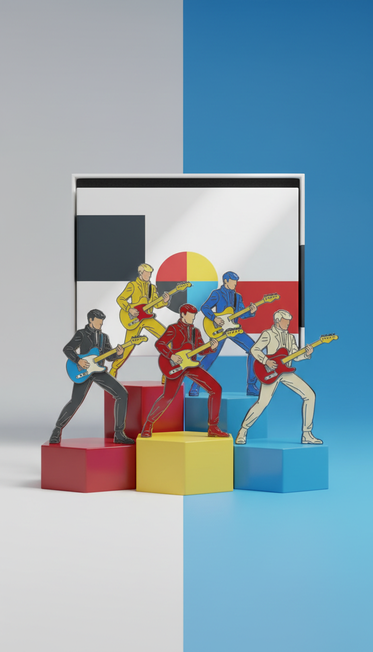 Electric Icons collector enamel pin set