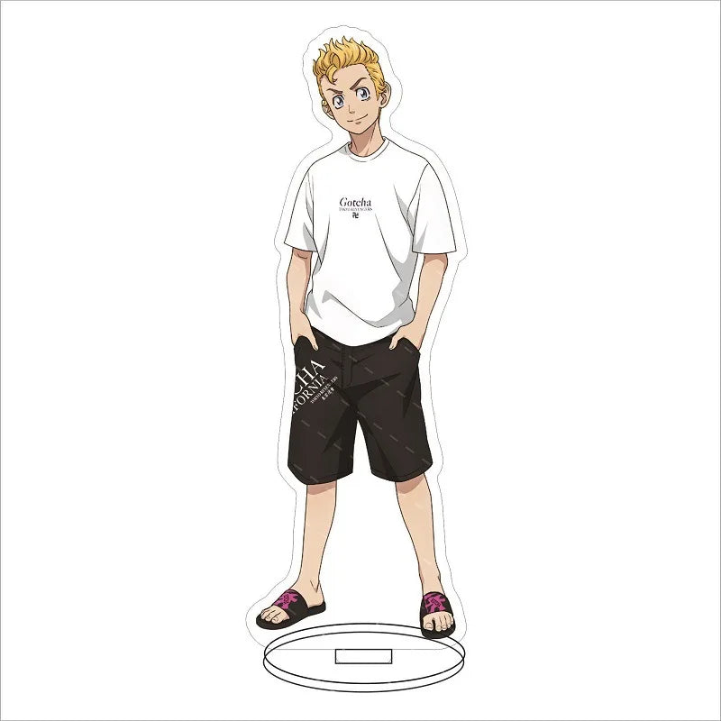 16CM Anime Figure ‌Tokyo Revengers Hanagaki Takemichi Matsuno Chifuyu Mikey‌ Basho Keisuke Cos Acrylic Stand Ornaments Gifts