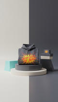 Neon Gold Burst artist-collab hoodie