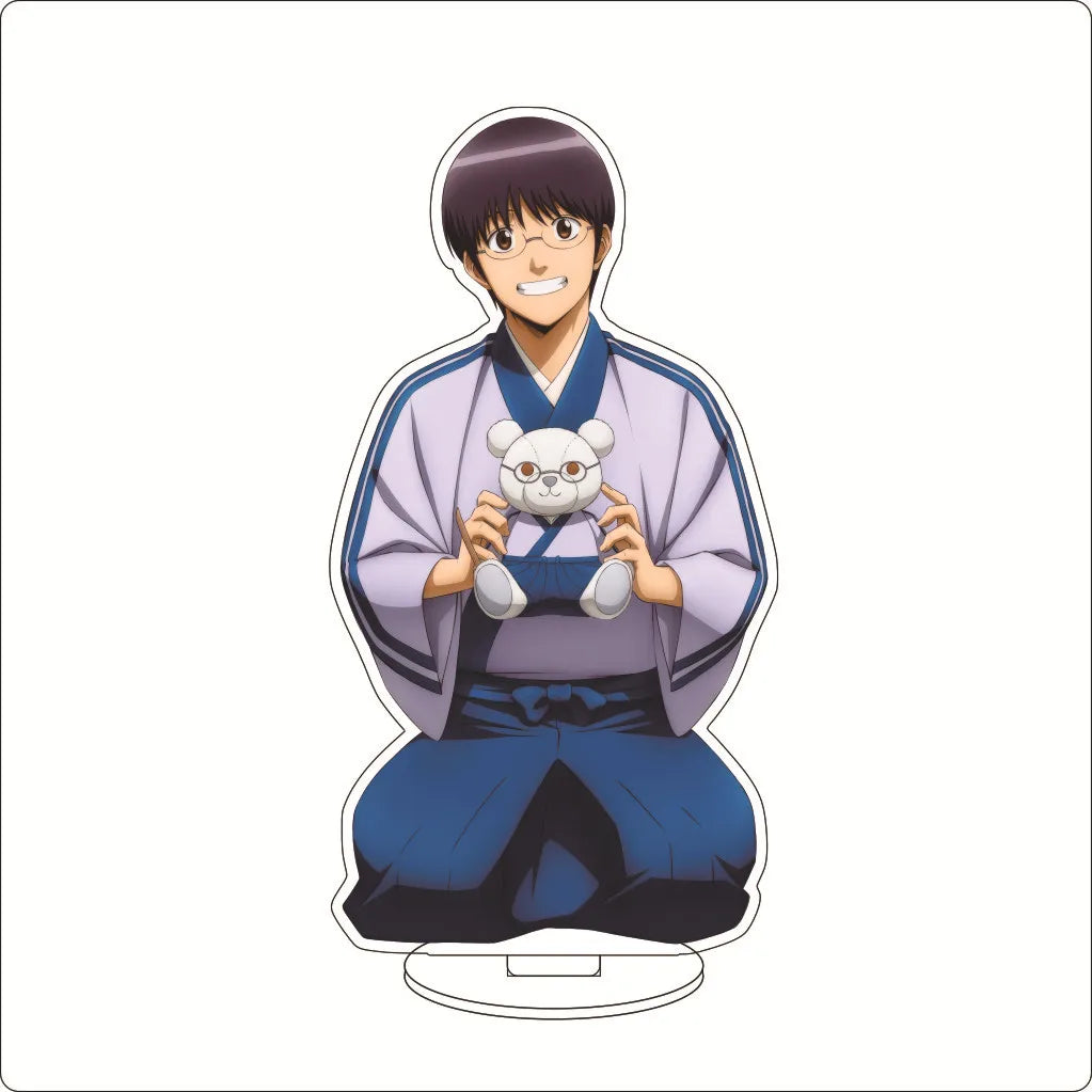 16CM Anime Gintama Sakata Gintoki Shimura Shinpachi Kagura Kondou Isao Okita Sougo Cos Acrylic Figure Stand Ornaments Gifts