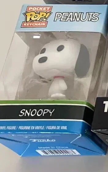 New Arrival FUNKO POP Pocket Keychains Peanuts Snoopy with hat new snoopy Keychain with box Action Figure Toys for Ornaments