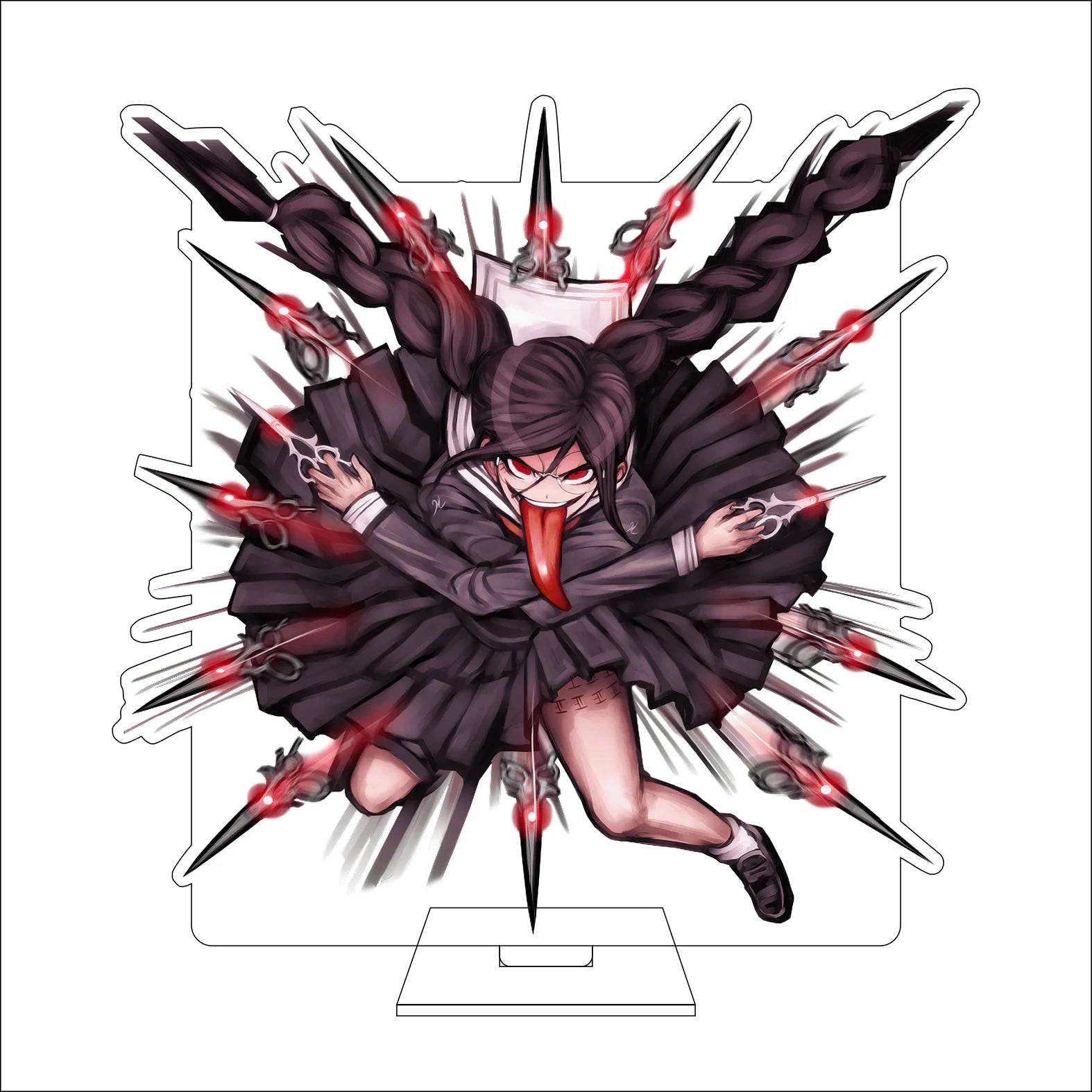 16CM Anime Danganronpa Cosplay Acrylic Figure Stand Plate Toko Fukawa Mondo Owada Maizono Sayaka Kirigiri Kyoko Ornaments Gifts
