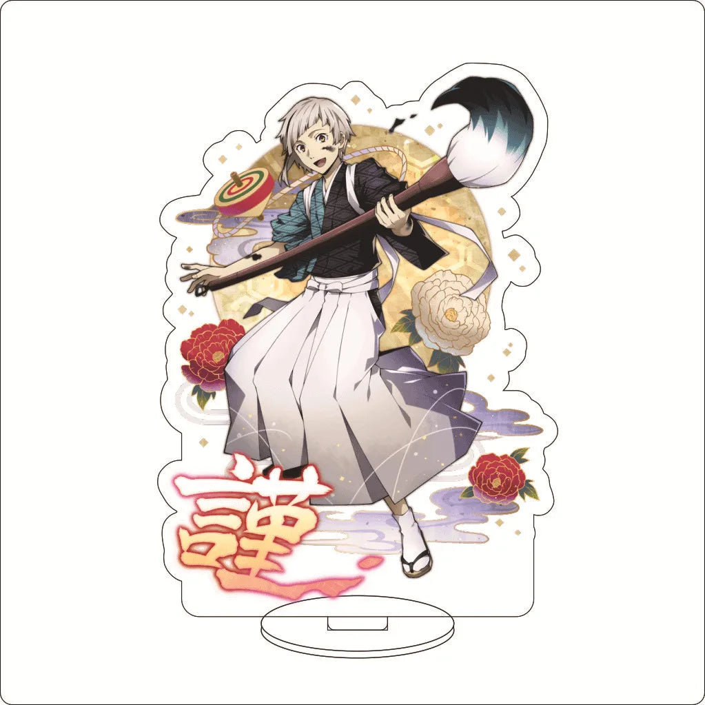 16CM Anime ‌Bungo Stray Dogs Nakajima Atsushi Dazai Osamu Kunikida Doppo Edogawa Ranpo Cos Acrylic Figure Stand Ornaments Gifts