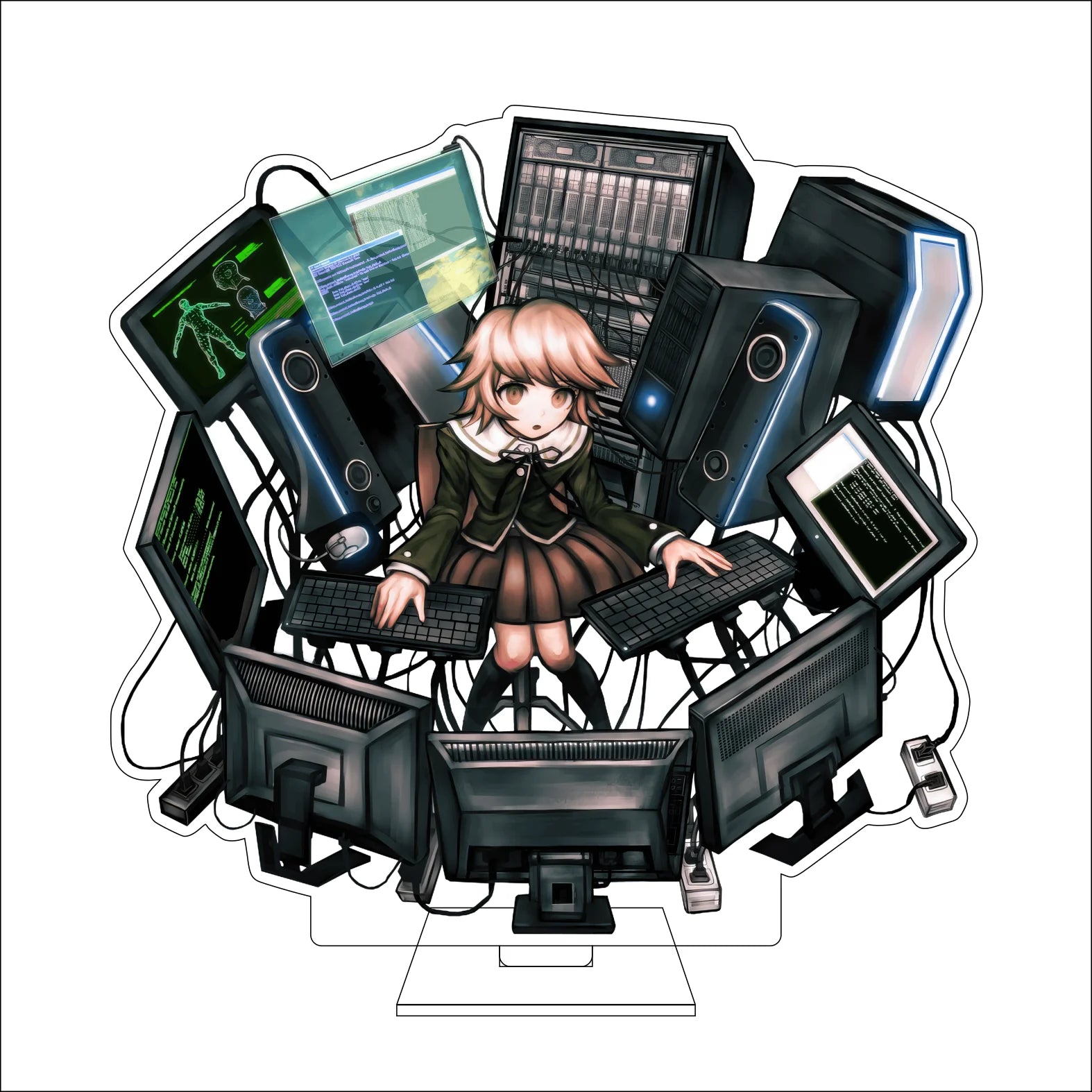 16CM Anime Danganronpa Cosplay Acrylic Figure Stand Plate Naegi Makoto Maizono Sayaka Genocider Syo Ornaments Gifts